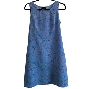 My Michelle Blue Floral Dress Tie Back Sleeveless Cottagecore